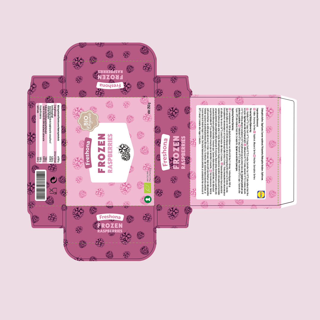 New Frozen Raspberries Packaging Dieline